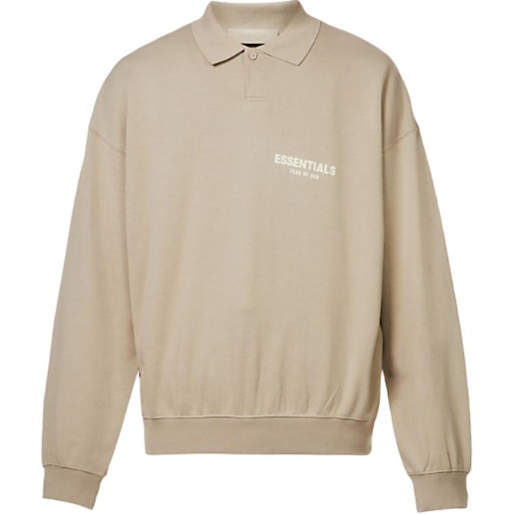 Fear of God LS Polo Desert Taupe Heavyweight Sweatshirt - Gray Taupe FOG-SS22-889