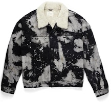 Fear of God Maxfield Tie Dye Raglan Sherpa Denim Trucker Jacket Black/White Fear of God Maxfield Tie Dye Raglan Sherpa Denim Trucker Jacket Black/White