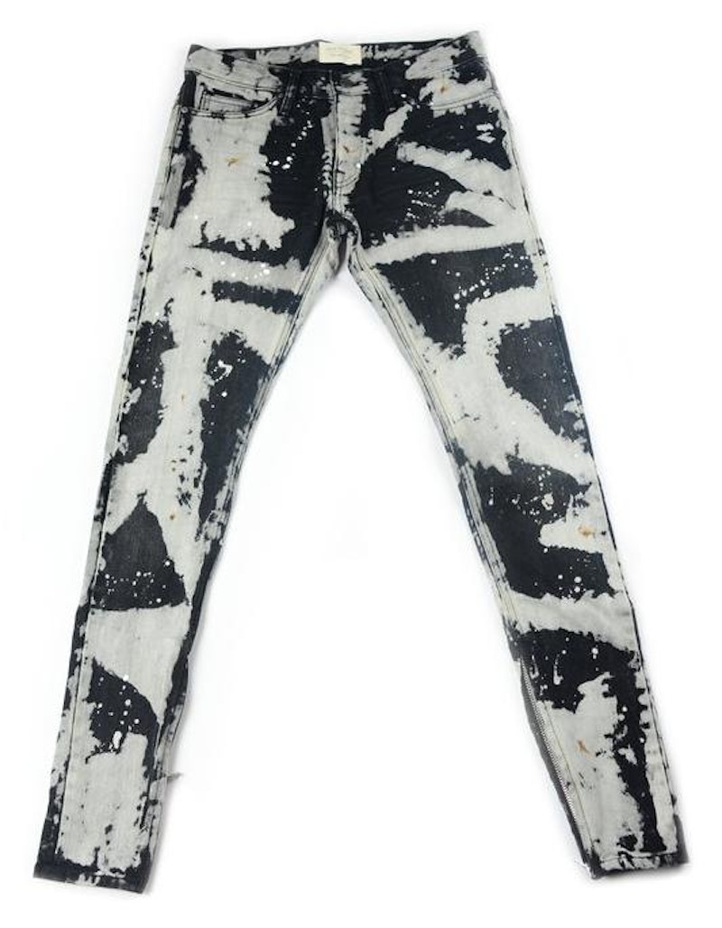 Buy Fear of God Maxifeld Tie Dye Selvedge Denim Jeans Hitam/Putih