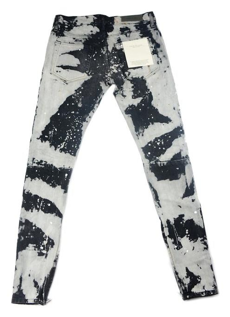 Order Fear of God Maxifeld Tie Dye Selvedge Denim Jeans Hitam/Putih