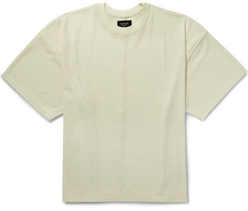 Fear of God Mesh Oversized T-Shirt Cream