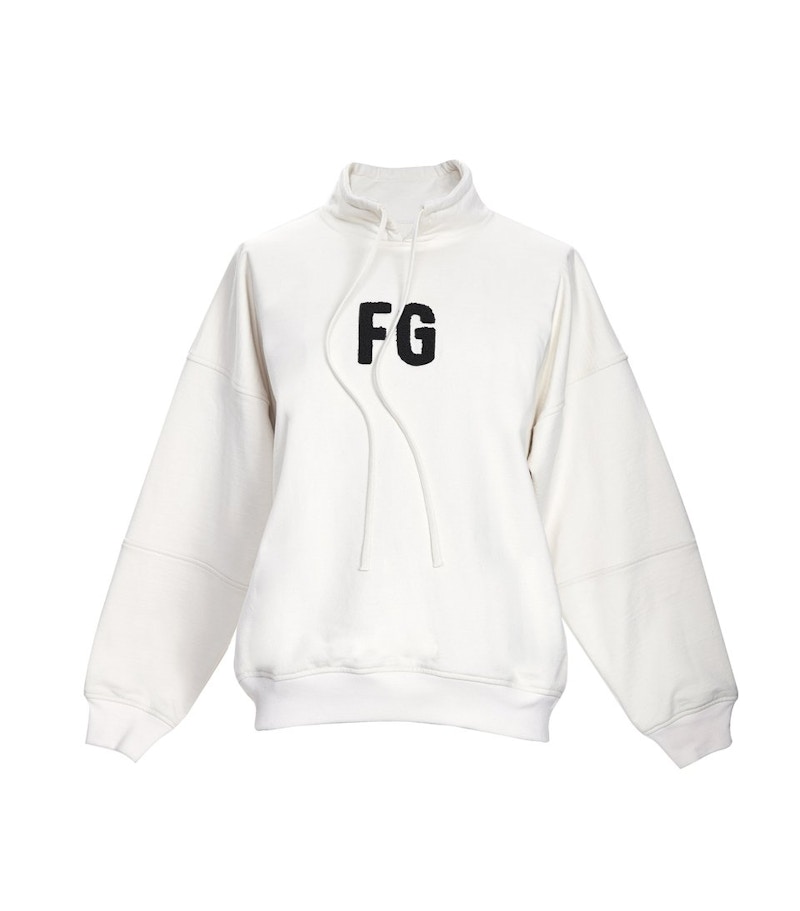 Fear of God Mock Neck 'Fg' Pullover Sweater Cream