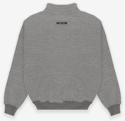 Fear of God Mock Neck 'Fg' Pullover Sweatshirt Heather Grey/Black Order Fear of God Mock Neck 'Fg' Pullover Sweatshirt Heather Grey/Black