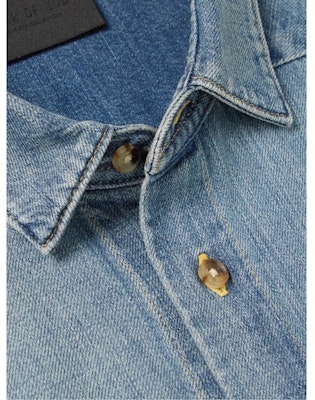 Fear of God Mr. Porter Exclusive Distressed Denim Shirt 'Blue' Order Fear of God Mr. Porter Exclusive Distressed Denim Shirt 'Blue'