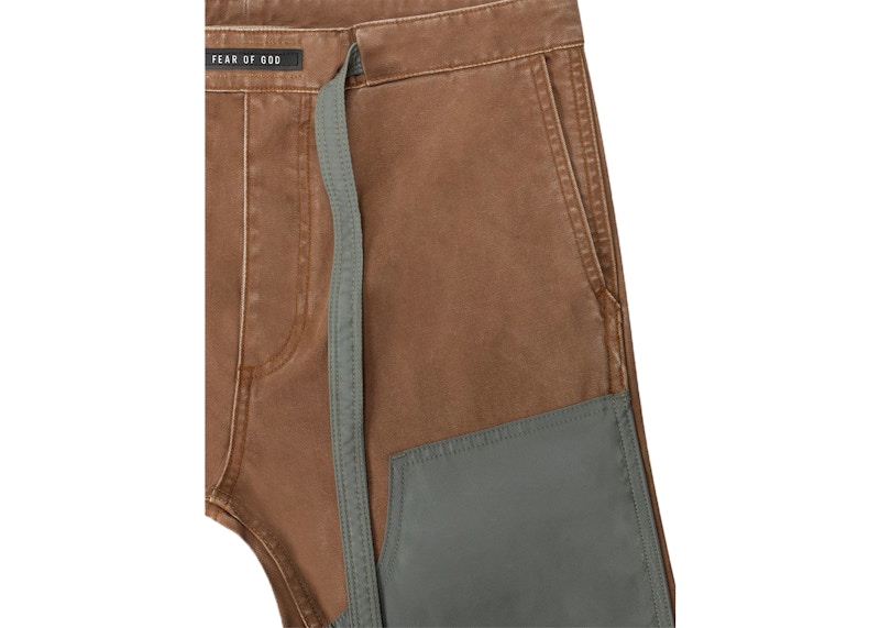 Lookbook Fear of God 尼龙帆布双前工装裤砖红/军绿色