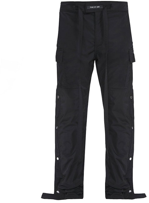 fear-of-god-nylon-cargo-snap-pants-black