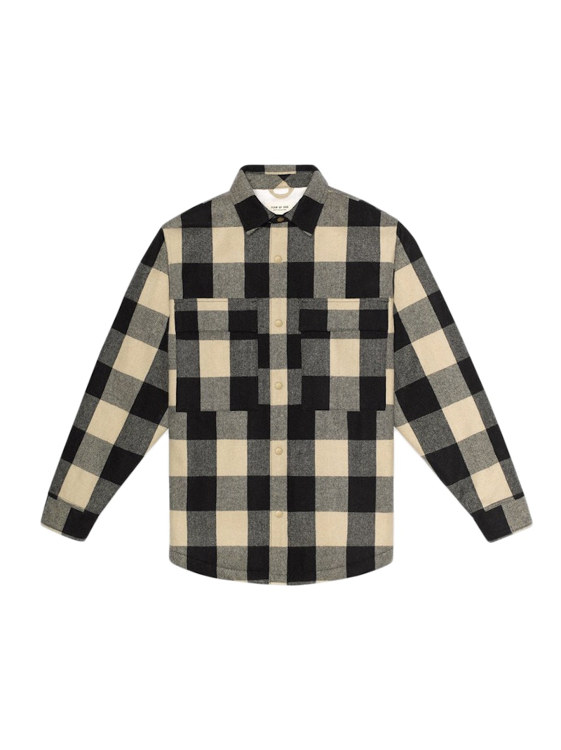 Fear of God Oversized Check Shirt Jacket Black/White