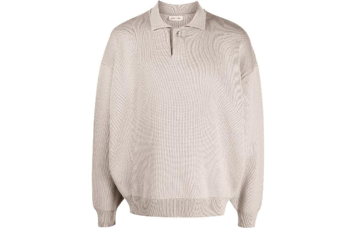 FOG Oversized Collared Long-Sleeve Sweatshirt Off-White FGE20223MER-252