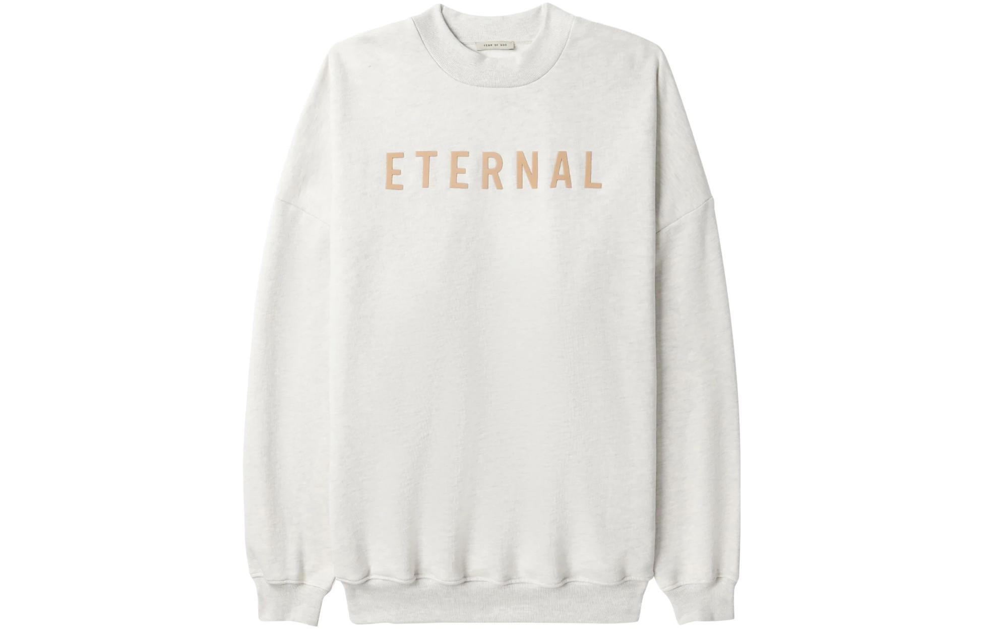 FOG Oversized Letter Crewneck Pullover Sweatshirt Men’s Light Beige FGE50003AFLC122