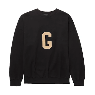 FOG Oversized Logo Print Crewneck Sweatshirt Unisex Black FOG-SS21-686