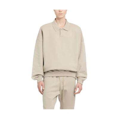 FOG Oversized Long-Sleeve Polo Sweatshirt Light Brown () FGE50024FLC-024