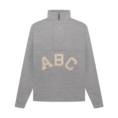 FOG Oversized Mock Neck Letter Print Sweatshirt Unisex Dark Grey FG30-063TBF