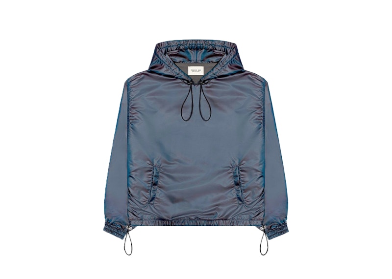 Fear of God Oversized Nylon Hoodie Blue Iridescent