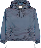 Fear of God Oversized Nylon Hoodie Blue Iridescent Fear of God Oversized Nylon Hoodie Blue Iridescent