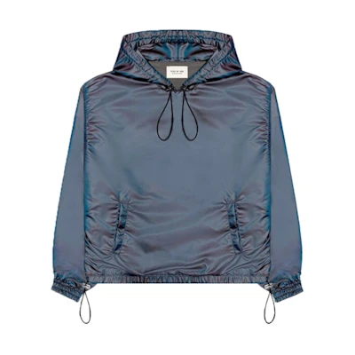 FOG Oversized Nylon Hoodie Blue Iridescent
