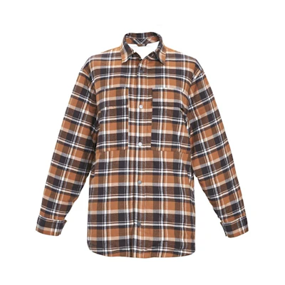 FOG Plaid Flannel Shirt Jacket Brown Plaid