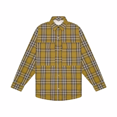 FOG Plaid Flannel Shirt Jacket Garden Glove Yellow Plaid