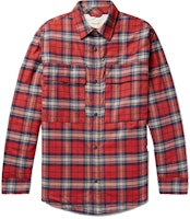 Fear of God Plaid Flannel Shirt Jacket Red/White/Navy Fear of God Plaid Flannel Shirt Jacket Red/White/Navy