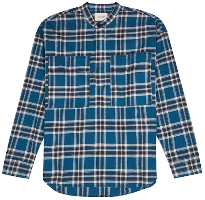 fear-of-god-plaid-pullover-henley-dad-shirt-blue