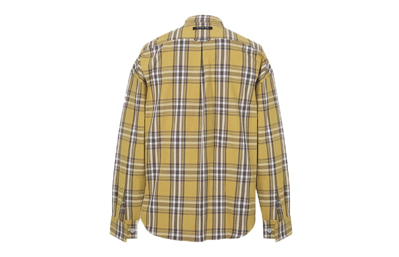 Order 嚴父格紋套頭亨利花園手套黃色