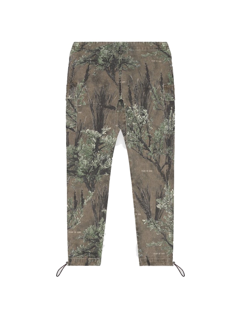 Order Fear of God Seluar Jiu Jitsu Denim Lembu Camo Gelap Prairie Ghost