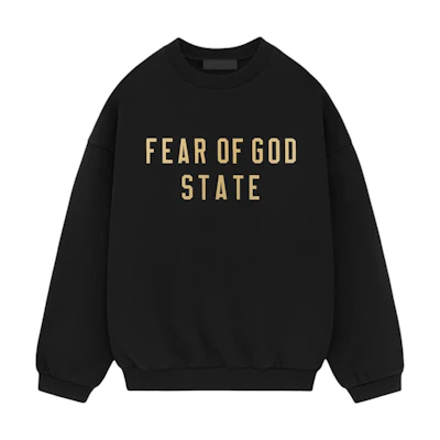 FOG Printed Crewneck Pullover Fleece Sweatshirt 192BT246260F
