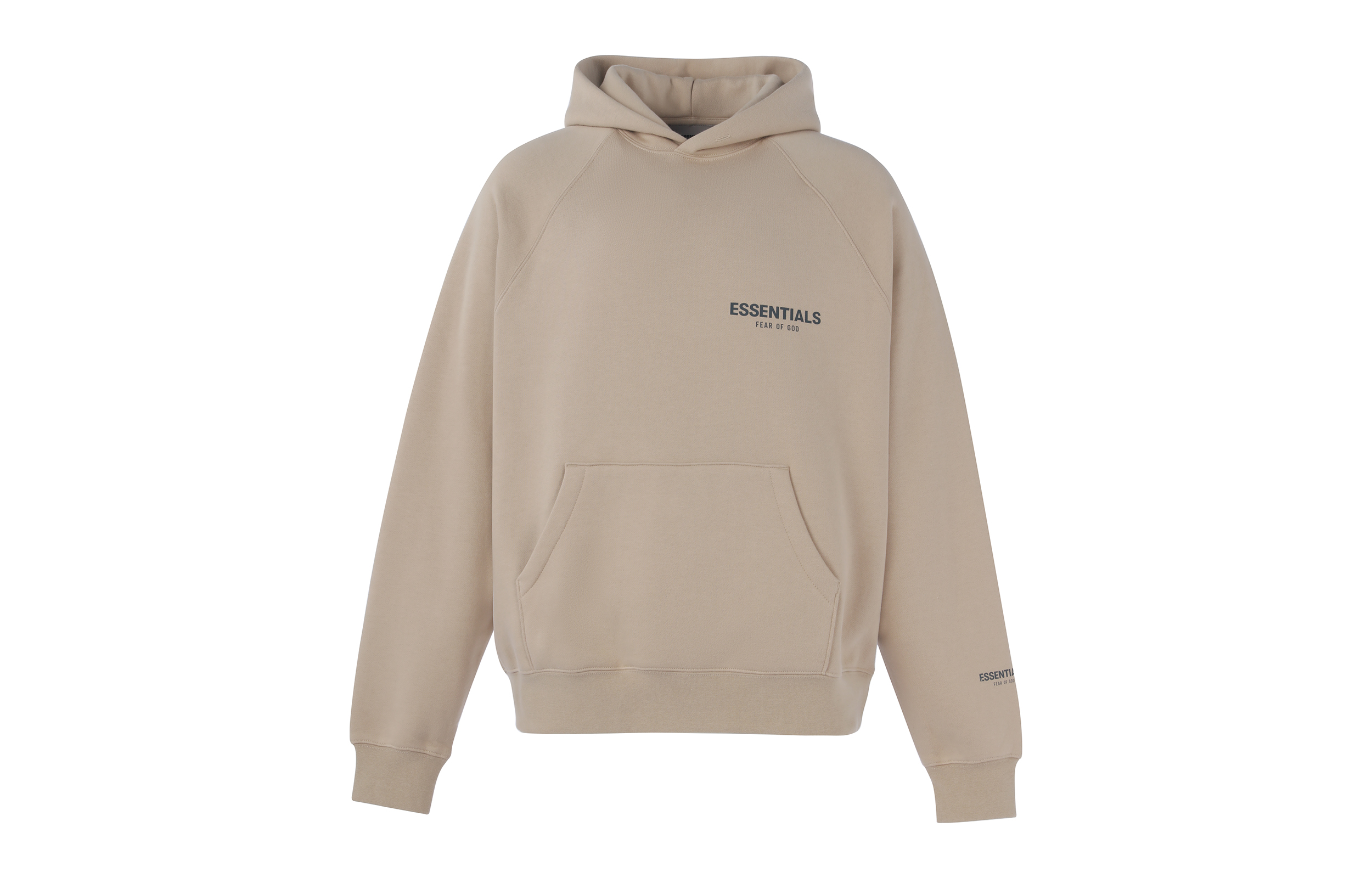 FOG Pullover Hoodie Beige/Linen Logo Heavyweight Unisex Sweatshirt FOG-FW21-106