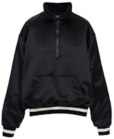 Fear of God Satin Half-Zip Coaches Jacket Black Fear of God Satin Half-Zip Coaches Jacket Black