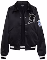 Fear of God Satin Manuel Baseball Coaches Jacket Black Fear of God Satin Manuel Baseball Coaches Jacket Black