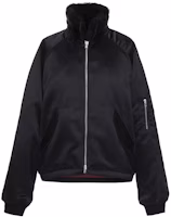 Fear of God Satin Mock Neck Bomber Jacket Black Fear of God Satin Mock Neck Bomber Jacket Black