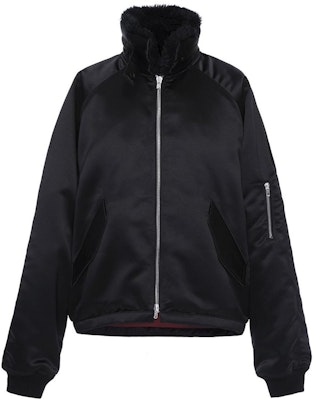 Fear of God Satin Mock Neck Bomber Jacket Black Buy Fear of God Satin Mock Neck Bomber Jacket Black