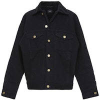 Fear of God Selvedge Denim Alpaca Trucker Jacket Black Fear of God Selvedge Denim Alpaca Trucker Jacket Black
