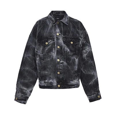 FOG Selvedge Denim Holy Water Trucker Denim Jacket Black
