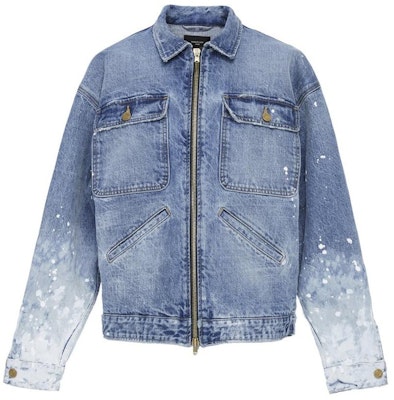 Fear of God Selvedge Denim Painters Work Jacket Vintage Indigo Buy Fear of God Selvedge Denim Painters Work Jacket Vintage Indigo