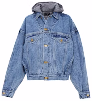 Fear of God Selvedge Denim Terry Hooded Trucker Jacket Indigo Fear of God Selvedge Denim Terry Hooded Trucker Jacket Indigo