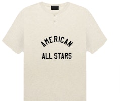 Fear of God Seventh Collection All Star Henley Tee Cream Heather Fear of God Seventh Collection All Star Henley Tee Cream Heather