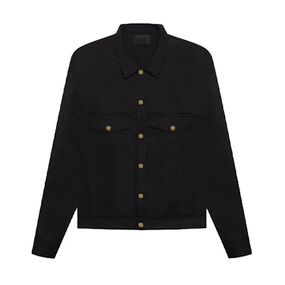 FOG Seventh Collection French Terry Trucker Jacket Black Men FOG-FW20-021