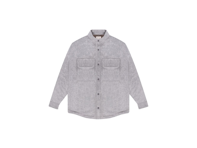 Fear of God Sherpa Lined Shirt Jacket Heather Grey