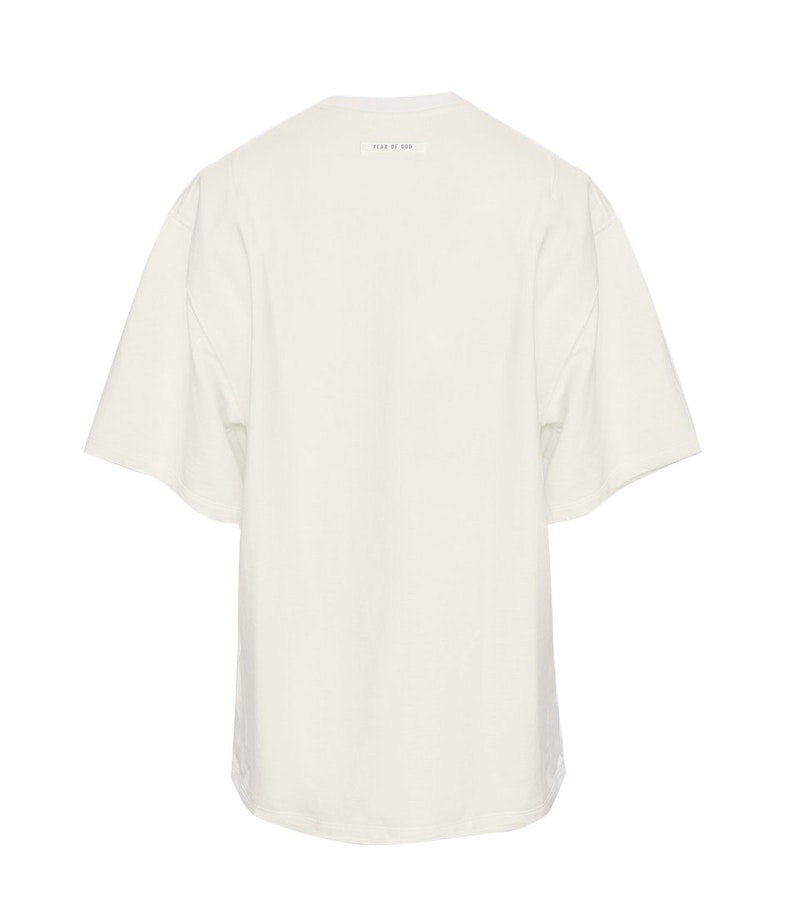 Order Fear of God Kaus Henley Berzip Setengah Lengan Pendek Krim