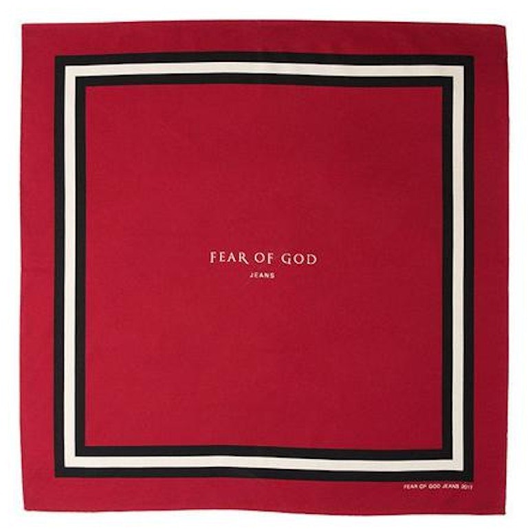 fear-of-god-silk-bandana-red