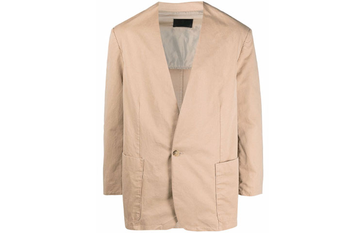 FOG Single-Button Casual Blazer Jacket Brown FG30009MTW-265