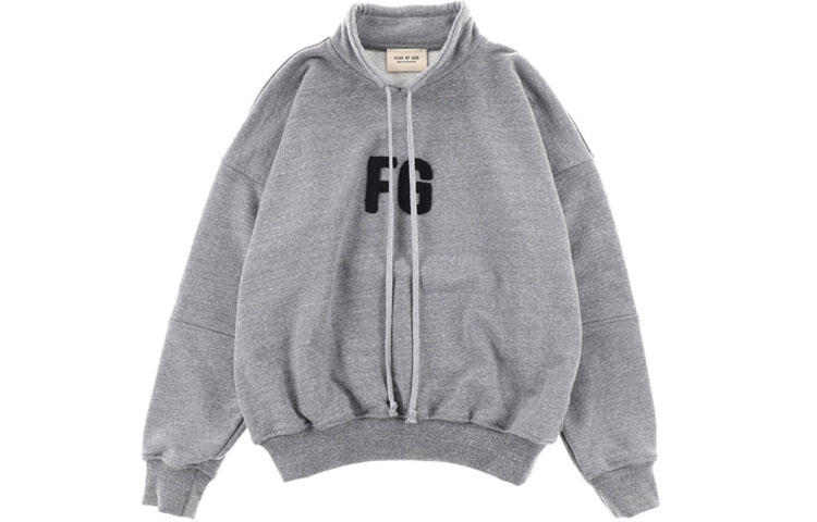 FOG Sixth Collection FG Logo Lettering Pullover Hoodie Grey Unisex FOG-FW19-40