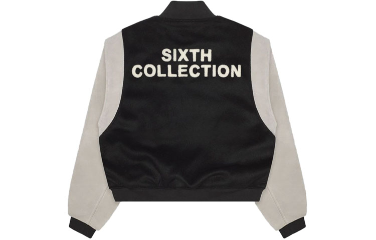 FOG Sixth Collection Letterman Baseball Jacket Black/Grey FOG-FW19-101
