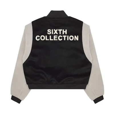 FOG Sixth Collection Letterman Baseball Jacket Black/Grey FOG-FW19-101