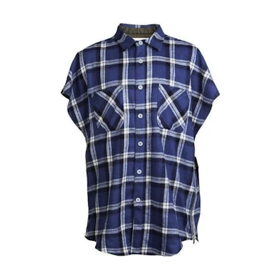FOG Sleeveless Flannel Blue