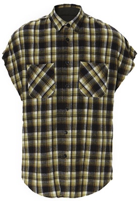Fear of God Sleeveless Flannel Brown Buy Fear of God Sleeveless Flannel Brown