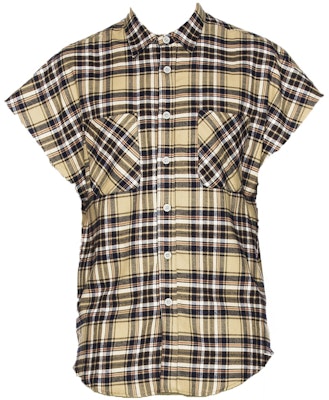 Fear of God Sleeveless Flannel Khaki Buy Fear of God Sleeveless Flannel Khaki