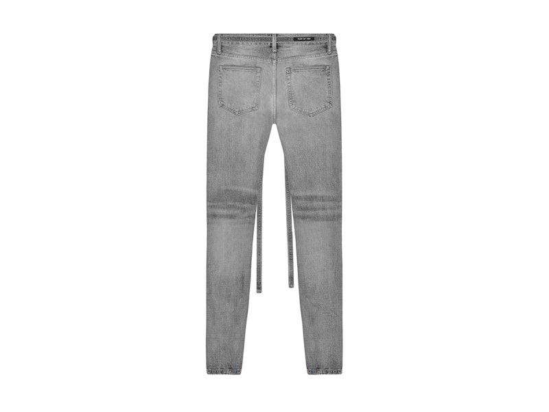 Order Fear of God Slim Denim Jeans Kelabu Tuhan