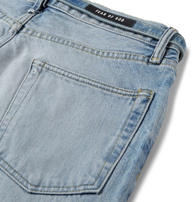 Fear of God Slim Fit Distressed Denim Jeans Indigo Lookbook Fear of God Slim Fit Distressed Denim Jeans Indigo