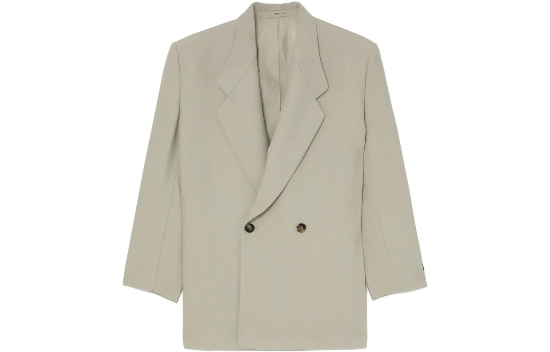 FOG Solid Beige Long Sleeve Blazer Jacket FGE60215GRB024